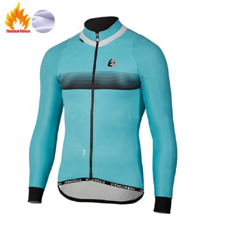 Etxeondo зимняя термо флисовая куртка для велоспорта Джерси с длинным рукавом Ropa