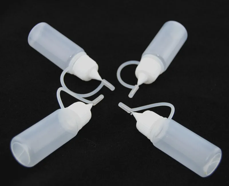 

10pcs 10ml Bottles Empty child proof Bottle Electronic Cigarette E cig Plastic Needle Dropper Bottles for E CIG ego series