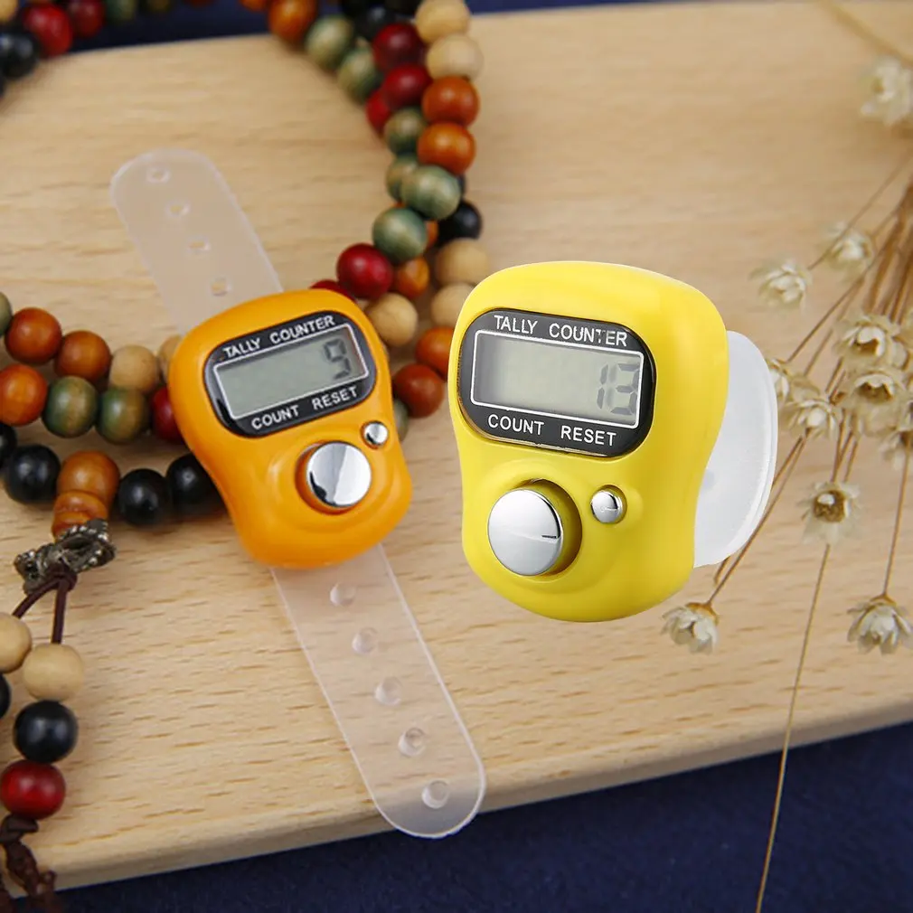 

1pc Creative Stitch Marker Row Counter LCD Electronic Digit Finger Ring Digital Tally Counter Clicker Timer