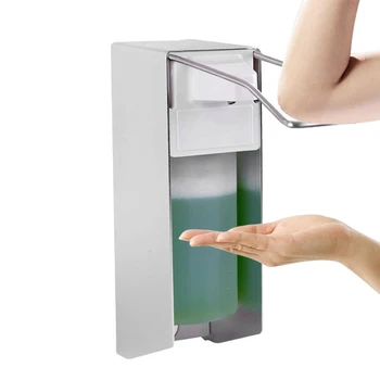 

1000ml Elbow Disinfection Dispenser Wall-Mounted Soap Dispenser Drop Spray Hand Sterilizer Kitchen Shower Bath Shampoo Dispenser