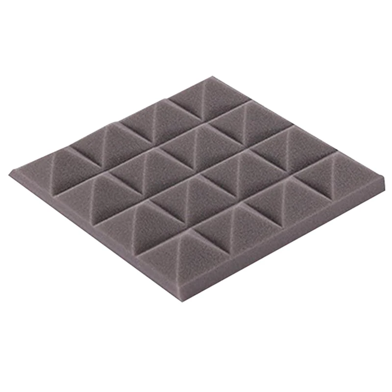 Горячая 25X25X5Cm Звукоизоляционная губка акустическая панель из пены поглощающая