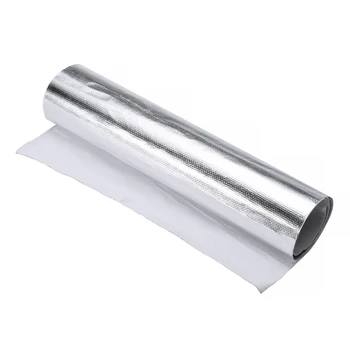 

1 Roll Thick Aluminum Fiberglass Muffler Cotton Car Auto Fender Heat Sound Insulation Mat 12" x 24" For Shielding Exhaust Bonnet
