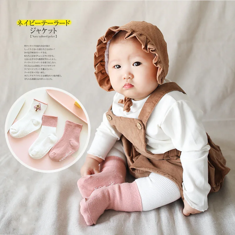 

19 Spring And Autumn New Style Double Needles Relent Babies' Socks 0-1-3-Year-Old Dispensing Anti-slip Tube BABY'S Socks Newborn