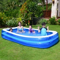 Grande piscine gonflable de 2/3M, grandes piscines à cadre amovible pour la famille et les enfants, Desmomtables Alberca au-dessus du sol 3