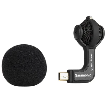 

ABKT-Saramonic G-Mic for Gopro Mic Accessories Mini Dual Stereo Ball Professional Microphone for Gopro Hero4 Hero3+ Hero3 Action