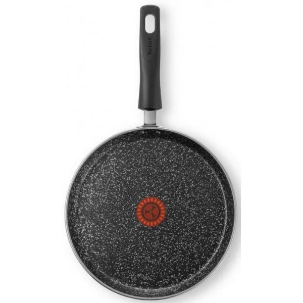 Сковорода блинная tefal granit 04192525 круглая ручка несъемная (без крышки) черный (9100036468)