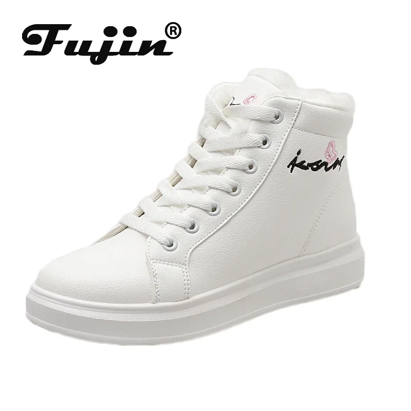 

Fujin Snow Boots Female New Boots Dropshipping Korean Version Short Tube Student Slip Belt Winter Plus Velvet Warm Cotton Shoes