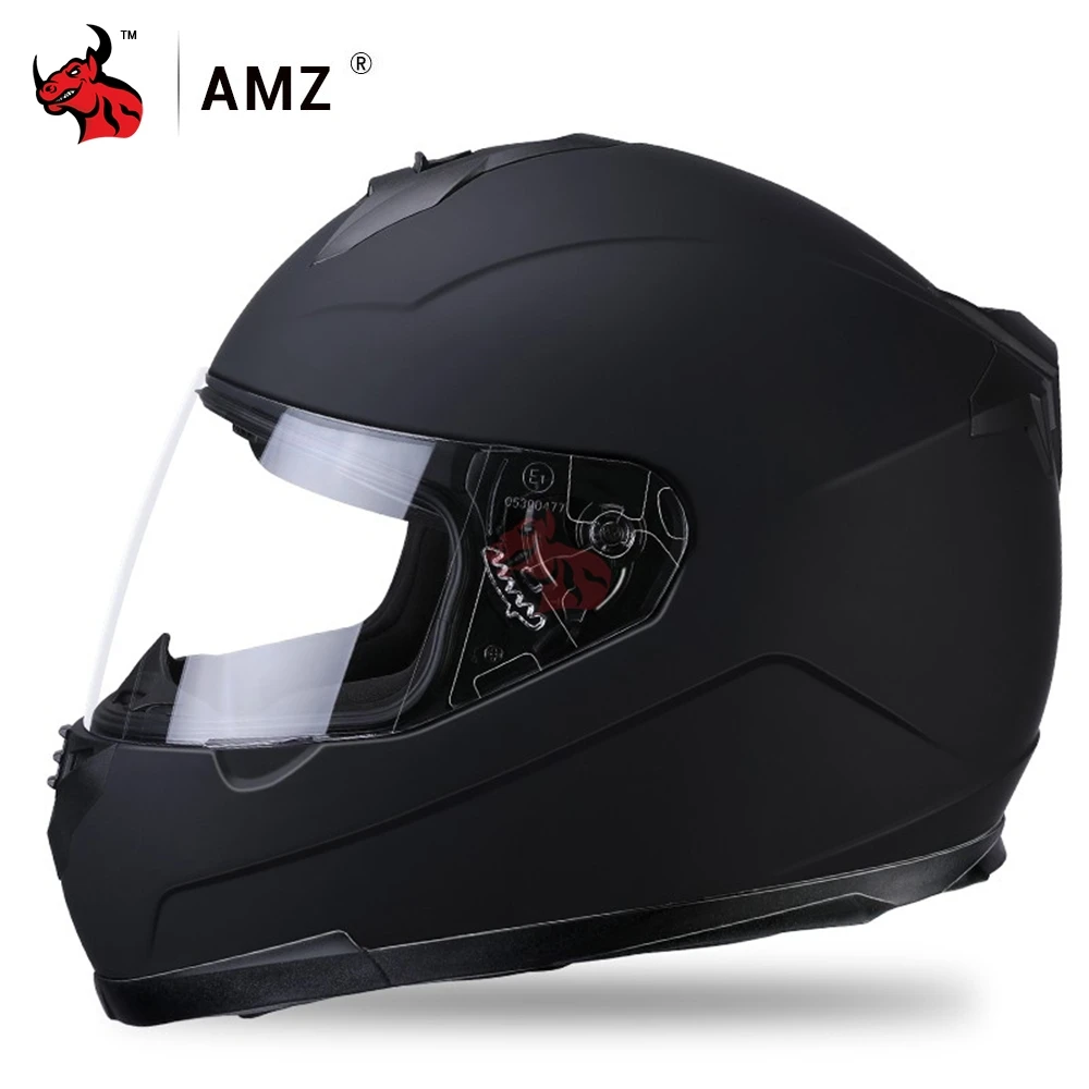 AMZ Casco de para motocicleta, Capacete completo Moto, todoterreno, aprobado DOT|Cascos| - AliExpress