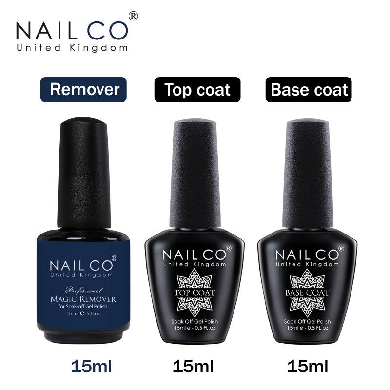 

Гель-лак NAILCO для базового и топового покрытия, не вытирается, Типсы для УФ-лампы для нейл-арта, маникюрный Гель-лак для ногтей, Цветной Гель-лак, средство для удаления эслета