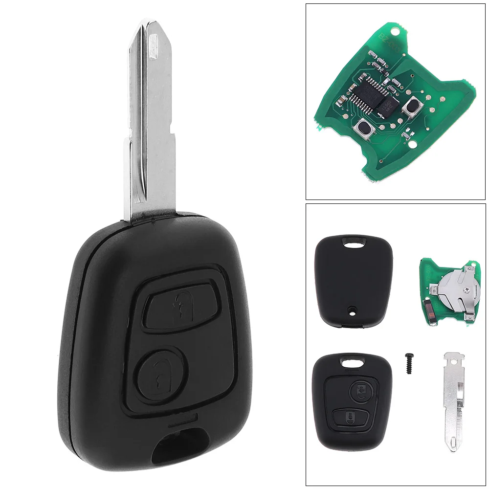 

433MHz 2 Buttons Keyless Uncut Flip Remote Key Fob with PCF7961 Chip and NE73 Blade for Peugeot 206 / 306 / 405 2007-2017