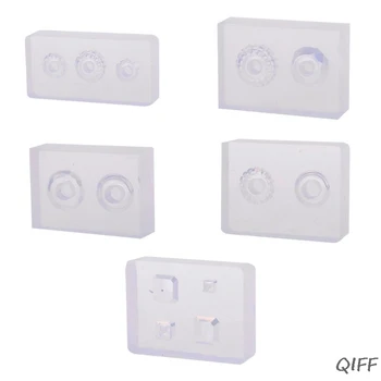 

5 Pcs/set Crystal UV Resin Beads Cubes Epoxy Gel Mold with Holes DIY Handmade Pendant Jewelry Making Molds