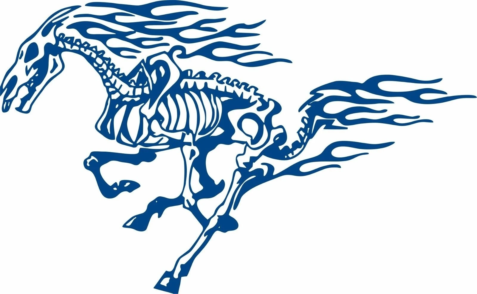 For 2pcs Horse Tribal Fire Flame Skeleton Car Truck Window Large Vinyl Decal Sticker Car Stickers Aliexpress