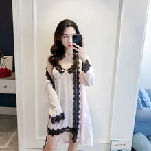 Розовый летний ночной халат, сексуальный женский комплект из 2 предметов, топ на бретелях, комплекты для сна, повседневные пижамы, домашняя ночная рубашка, халат для сна, банное платье