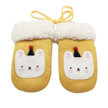 

Children Girls Boys Winter Cute Cartoon Print Gloves Kids 2019 Fashion Villus Keep Warm Mittens Thicken Gloves High Quality