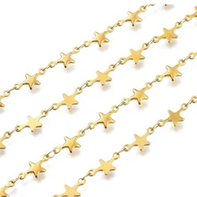 

1 Meter Stainless Steel Star Chains Bulk for DIY Jewelry Making Bracelets Accessories Handmade Necklace Findings Anklets Crafts