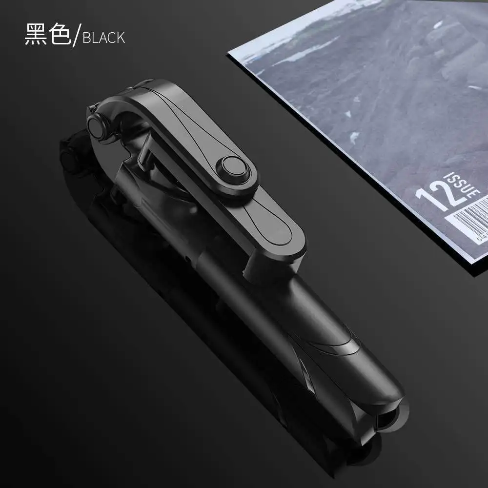 black Новая bluetooth селфи палка selfy дистанционная Ручка Портативный Телескопический беспроводной телефон селфи-палка пульт дистанционного управления с штативом - Цвет: black