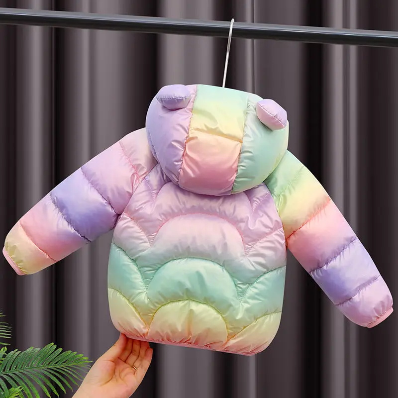 New Arrival Baby Girls Jacket Autumn Colorful Winter Boy Clothes Newborn Coats For Kids Down Cotton Jacket With Ear Hooded 0-5y