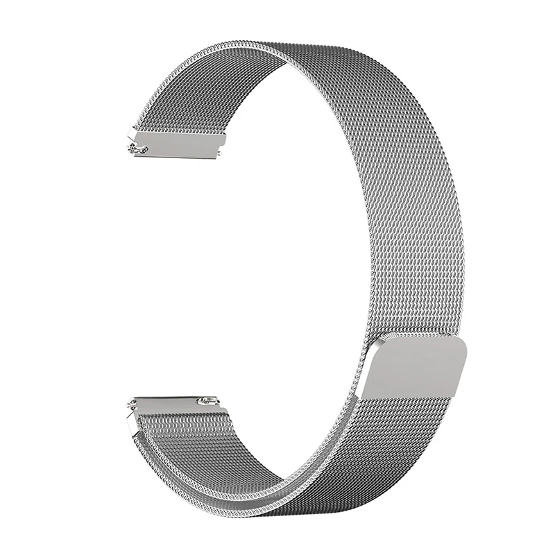 23mm Silver 23 мм Versa Миланская Петля из нержавеющей стали Замена для Fitbit Versa Смарт часы с уникальным магнитным замком - Цвет ремешка: 23mm Silver