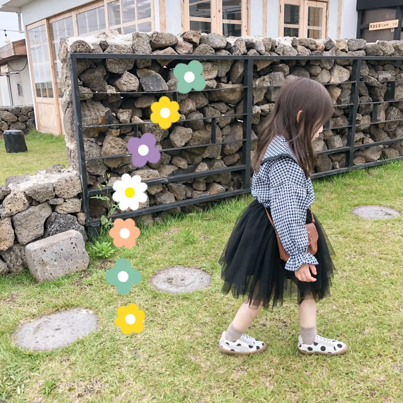 

2019 Autumn New Arrival Korean style cotton plaid long sleeve shirt with pure color grenadine skirt for fashion baby girls