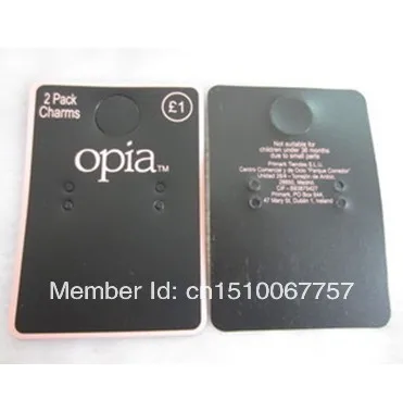 

Wholesale Free shipping Fashion PVC Earring tag Card Customize colour Logo size: 6.5x5cm logo One COlur