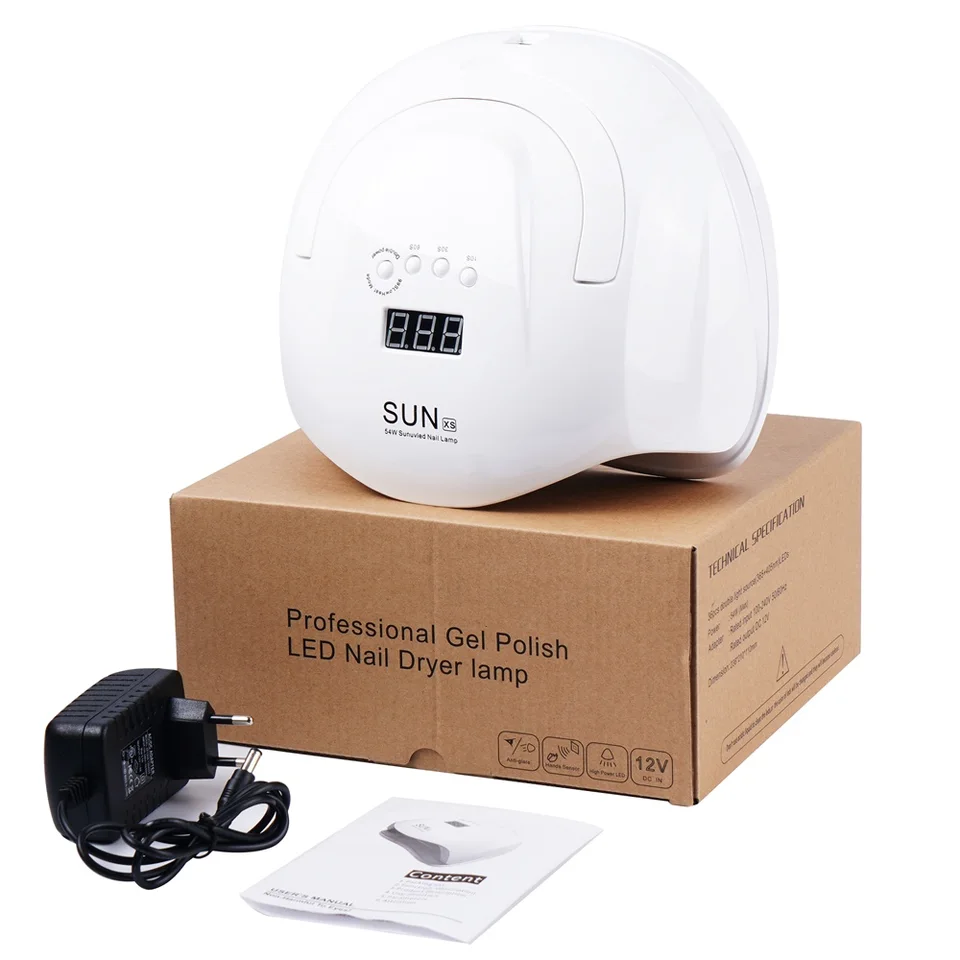 54w sun x lampu uv led dua tangan kuku