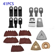 Kit d'accessoires de lames de scie oscillantes, 41 pièces, outil de coupe du bois pour Fein