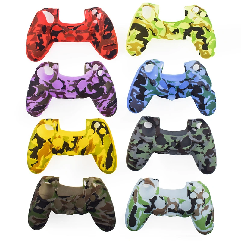 

Anti-slip Camouflage Silicone Gel Skin Casing For PS4 Slim/Pro Accesories Cover Protective Case For PS4 Wireless Controller