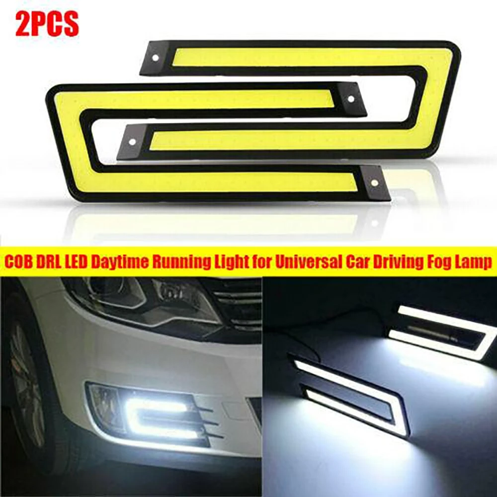 Universal COB LED White Daytime Running DRL Day Light Car Driving Fog Head Lamp Universal COB LED White Daytime Running DRL Day Light Car Driving Fog Head Lamp