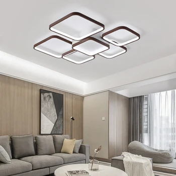 

New led Chandelier For Living Room Bedroom kitchern Home chandelier Brown Modern Led Ceiling Chandelier Lamp Lighting chandelier