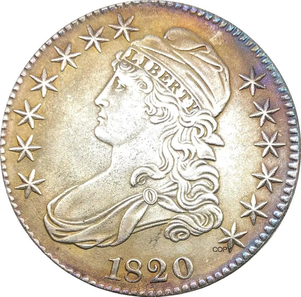 50 долларов США 1/2 доллара обхват груди в виде Орла Свободы половина 1820