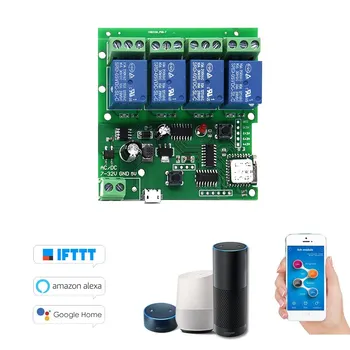 

EWeLink Smart Remote Control Wireless Switch Universal Module 4CH DC 5-32V