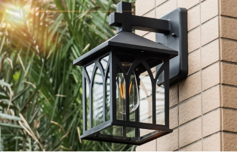 European antique aisle LED outdoor wall lamp Nordic simple waterproof modern outdoor balcony staircase courtyard wall lamp
