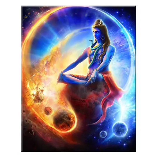 Shiva Lord холст настенные картины индуистские боги стены искусства холст индуизм настенные плакаты и принты Куадрос картина домашний декор - Цвет: 02