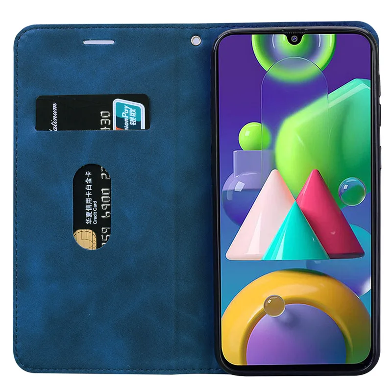 best case for samsung For Samsung M21 Case 6.4 inch Leather Wallet Flip Case For Samsung Galaxy M21 Case Business Magnetic Coque For Samsung M21 Funda samsung silicone cover