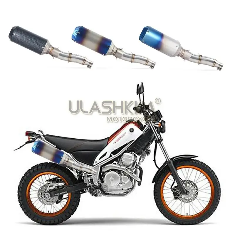 Полная выхлопная система мотоцикла глушитель Escape slip on для YAMAHA XG250 XT250 модифицированный контакт средняя труба адаптер подключения