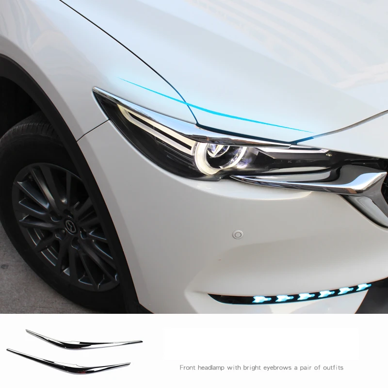Для Mazda CX5,- передняя фара брови реснички на фары отделка внешние аксессуары ABS хром авто отделка