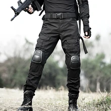 Военные тактические брюки мужские камуфляжные брюки-карго с лягушкой наколенники рабочие Брюки Панталоны армейские охотники спецназ армейские брюки
