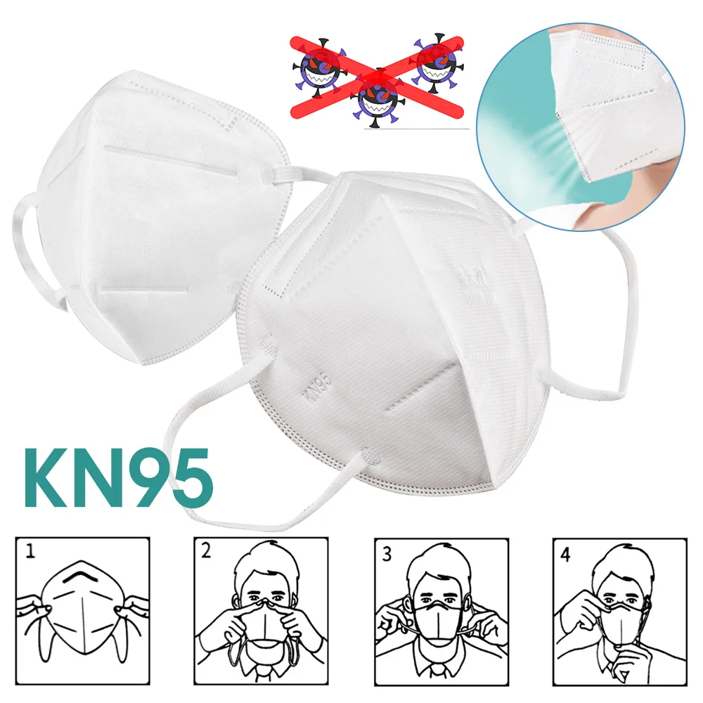 

10 pcs Mask KN95 pm2.5 Dustproof Collapsible Mask Soft Breathable Mask Health Care Anti-Fog Haze Masks Maschere Maska Ochronna