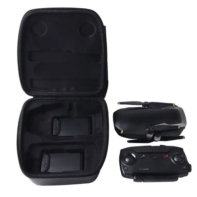 Buy PU Leather Carbon Pattern Carrying Case Portable Storage Bag Outdoor Transport Box for DJI MAVIC AIR/Mini Drone Controller Batte