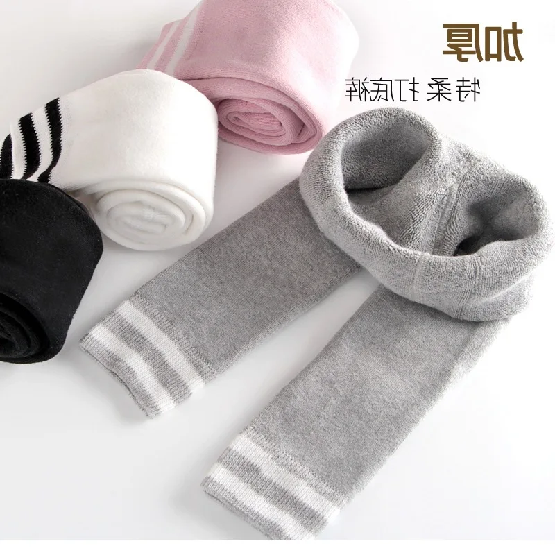 

Girls Infant CHILDREN'S Baby Thick plus Velvet Tight Leggings Socks Autumn And Winter Women's 0-1-3-Year-Old Pure Cotton Spring