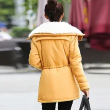 Jacket Thicken Women Winter  Long Down Jacket Women Coat Slim Fit Hair Collar Cotton-padded Clothes Coat Women Down Coats 2021