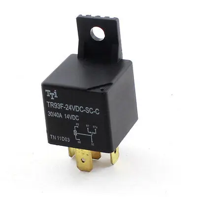 

DC24V 5-Pin SPDT Black Plastic Housing General Purpose Power Relay