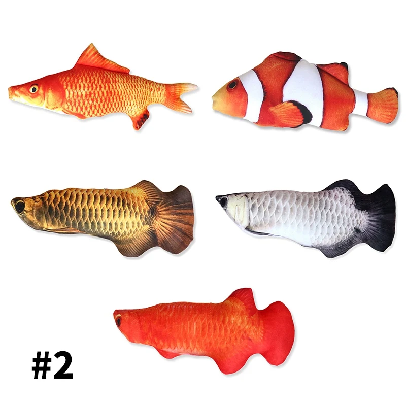 5pcs Style2 Забавный Кот игрушка кошка игрушка 3D рыбы Форма котенок игрушки Моделирование рыбы, мягкая подушка кукла прочных домашних животных 5 шт./компл - Цвет: 5pcs Style2