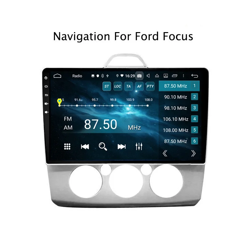 Top 9" 4G RAM 32G ROM Octa Core Android 9.0 Car DVD GPS For Ford Focus 2006 2007 2008 2009 2010 2011 2012-2014 5