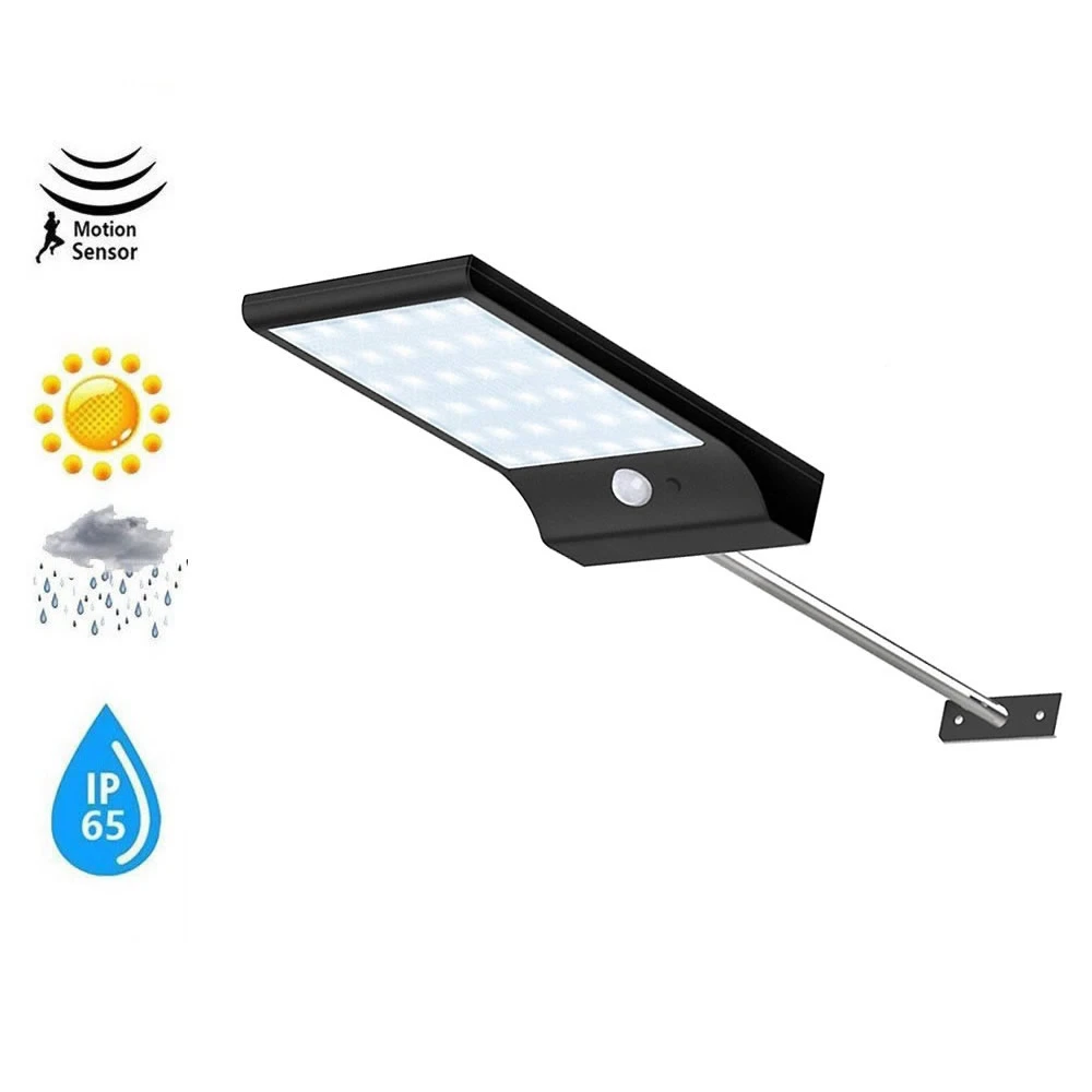 

48/36 LED Human Infrared PIR Motion Sensor Street Yard Path Home Garden Security solar wall spot flood Lamp Light w metal pole