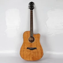 Пламя кленового дерева ручной работы акустической гитары высокого качества