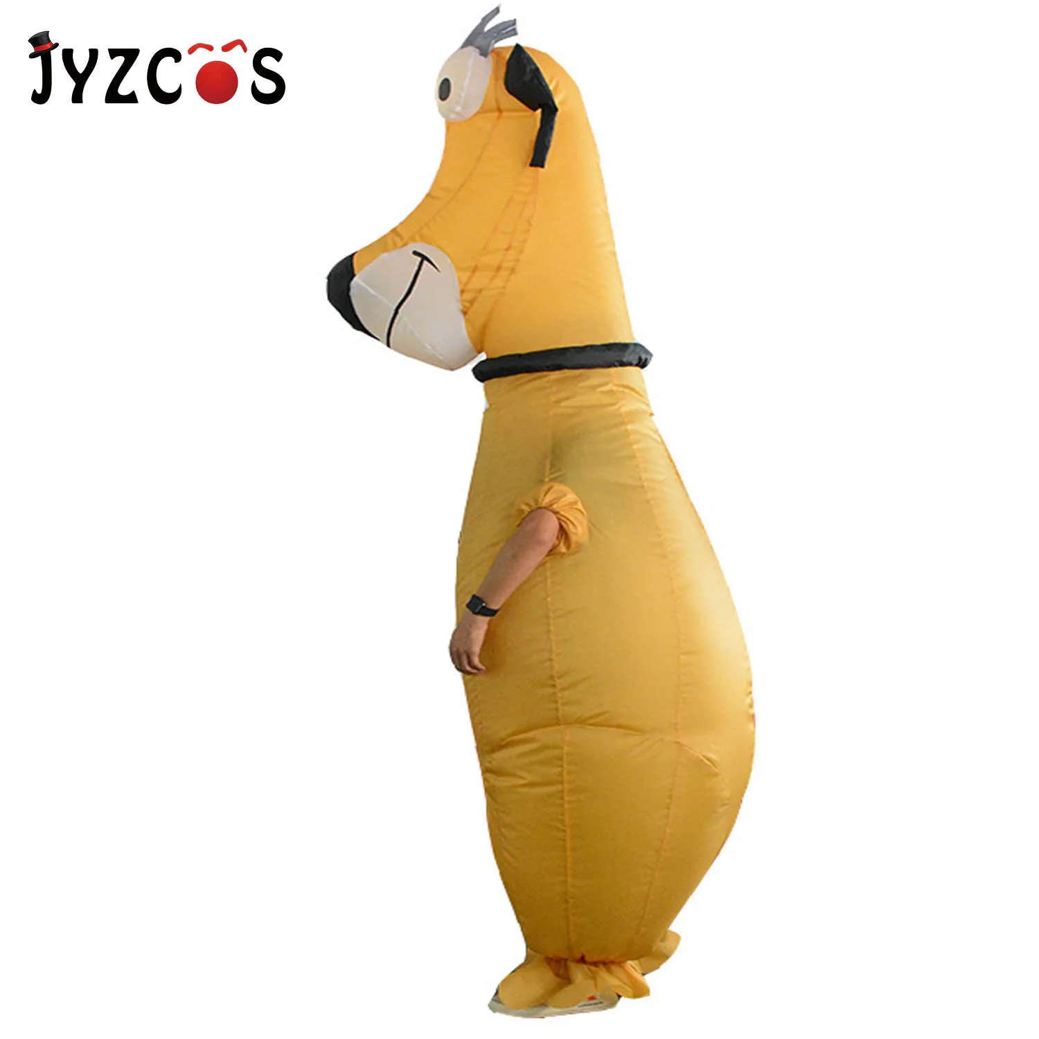 JYZCOS надувной костюм с желтой собачкой из мультфильма для взрослых, Карнавальная одежда с животными, вечерние смешной реквизит для Хэллоуина, фантазийные костюмы
