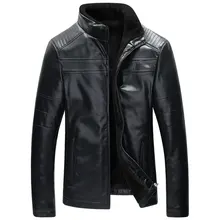 TANGNEST зима теплая дизайн Модная Меховая внутри пу кожаная куртка Толстая 4 цвета мужская кожаная куртка MWP359