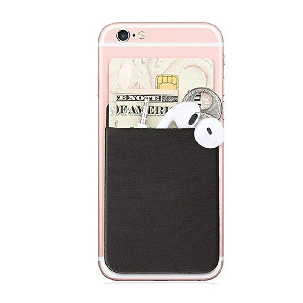 500PCS Stick-on Phone Card Bag Universal Credit Mini Pouch Card Holder Case Adhesive Wallet Phone Back Slim Pocket