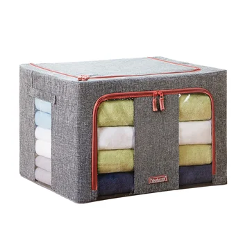 

Large Capacity Multipurpose Household Cotton Linen Bedroom Quilt Folding Storage Box With Cap Container Sundries Organizer